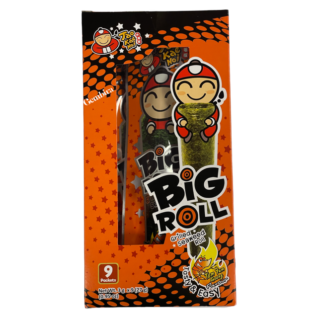 Seaweed Big Roll TOM YUM GOONG 9 packs Tao Kae Noi - Box 3gx9 (27g)