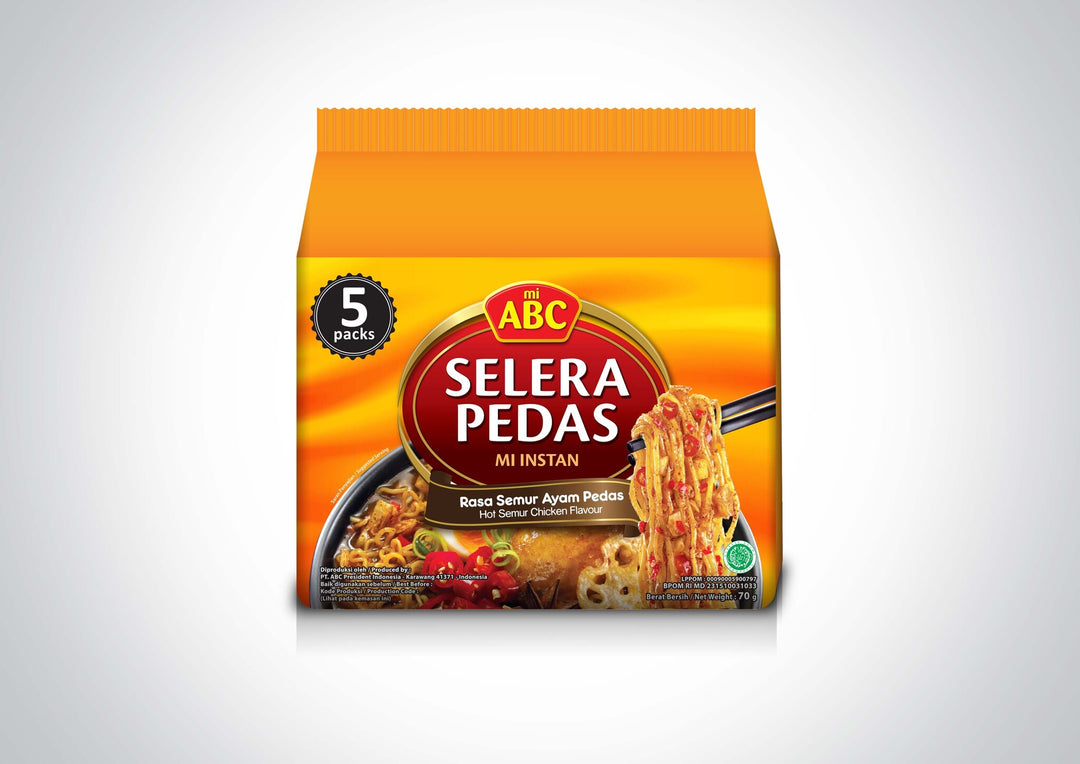 Selera Pedas Mi 5 packs (x70g) mi ABC - Hot Semur Chicken