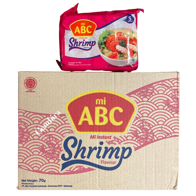 Shrimp Mi Instant 40 packs (x70g) 1 box mi ABC