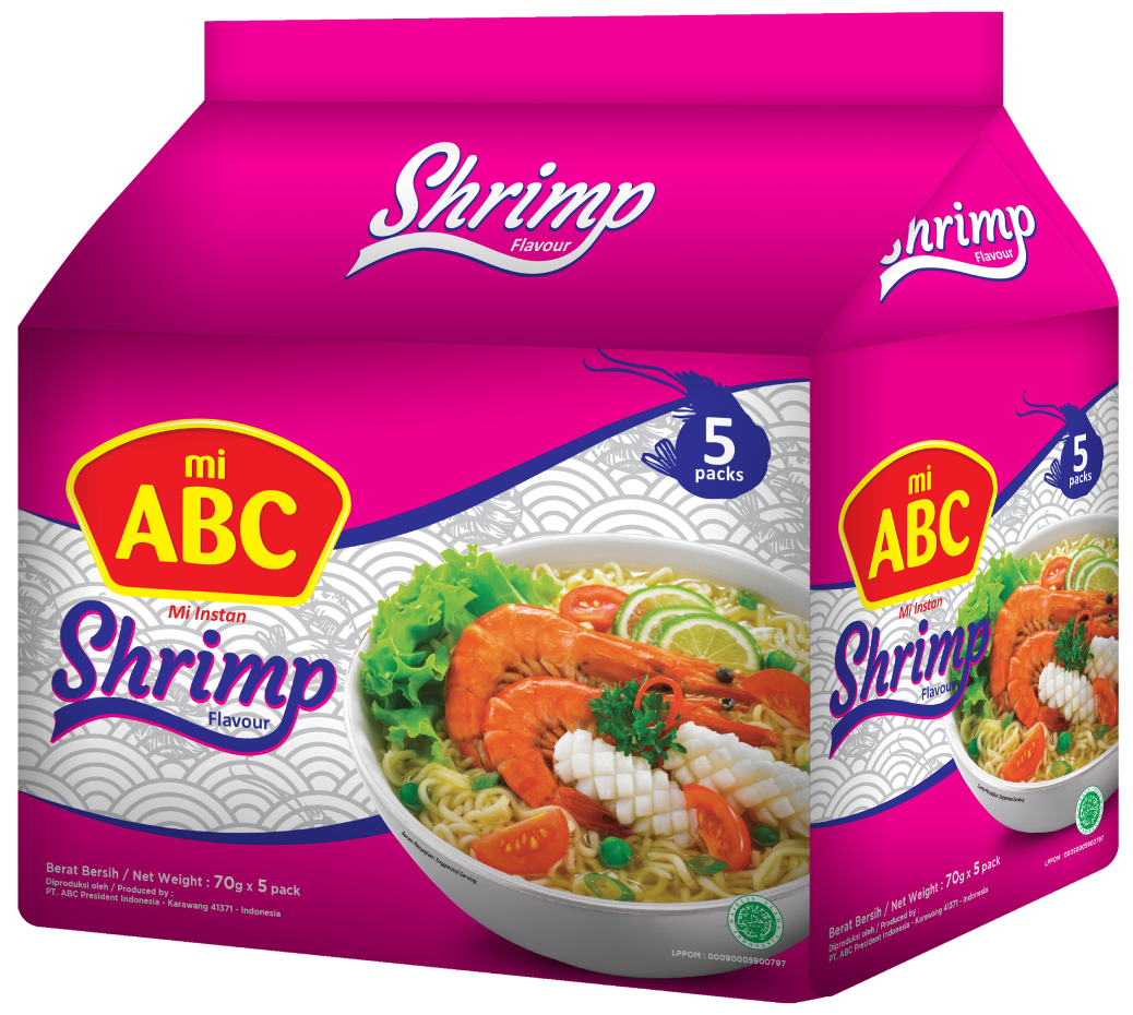 Shrimp Mi Instant 5 packs (x70g) mi ABC