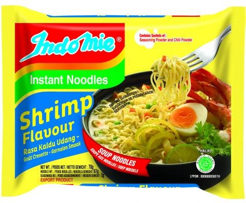 Indomie Shrimp Flavor 70g - Export Indonesia