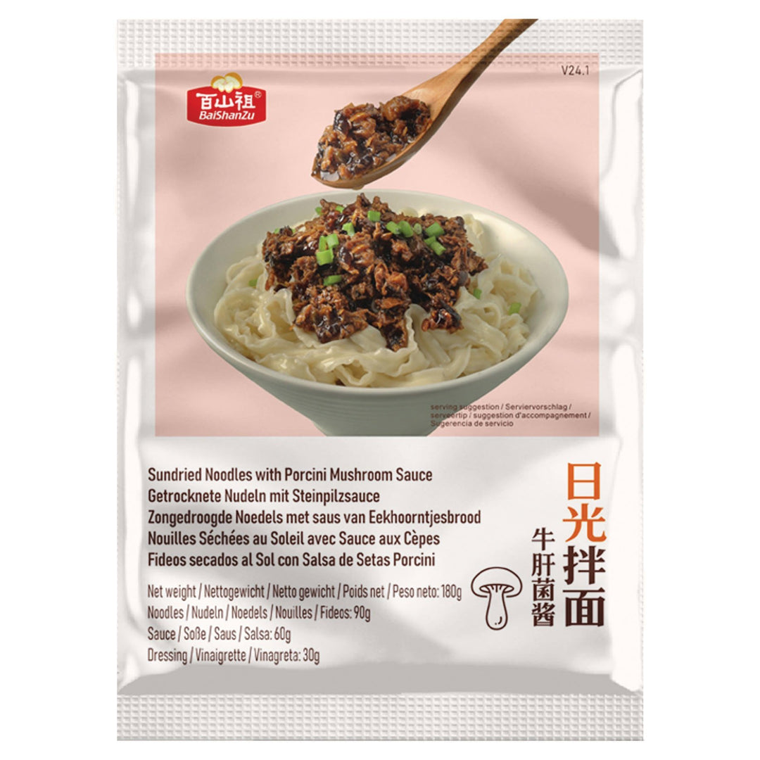 Sundried noodles Porcini Mushroom sauce 180g Bai Shan Zu