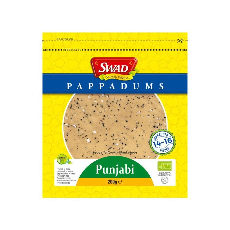 swad pappadums Punjabi 200gr