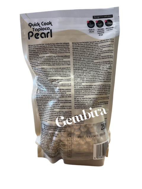 OUTLET: Tapioca Pearl 250g Wejee - Black Sugar Flavor Best before 28-03-2025