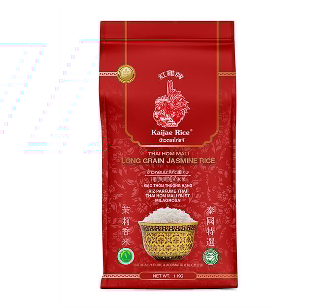 Thai Hom Mali Jasmine Rice 1 kg Kaijae Rice Red Long Grain