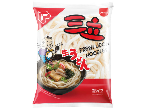 Udon Noodles Fresh 200g x3 packs SAMLIP - Family pack