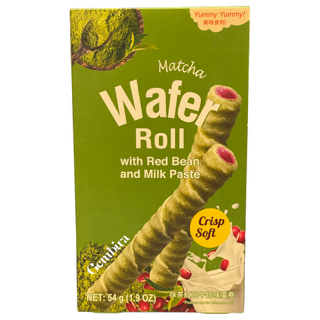 Wafer Roll Matcha Red & Milk Paste 54g