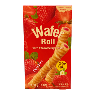 Wafer Roll Strawberry & Milk Paste 54g