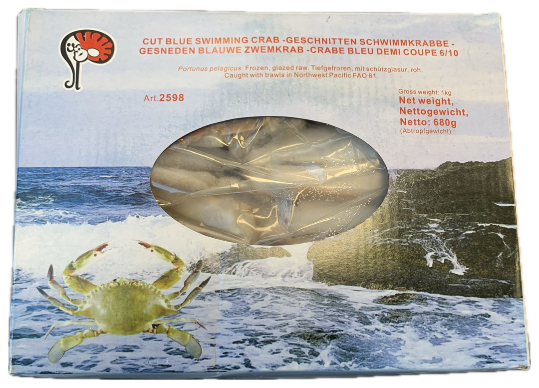 Frozen cut blue swimming crab 680g Asian Pearl