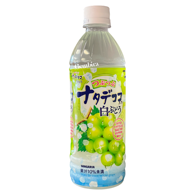 White Grape Tsubu Tsubu nata de coco Sangaria 500ml