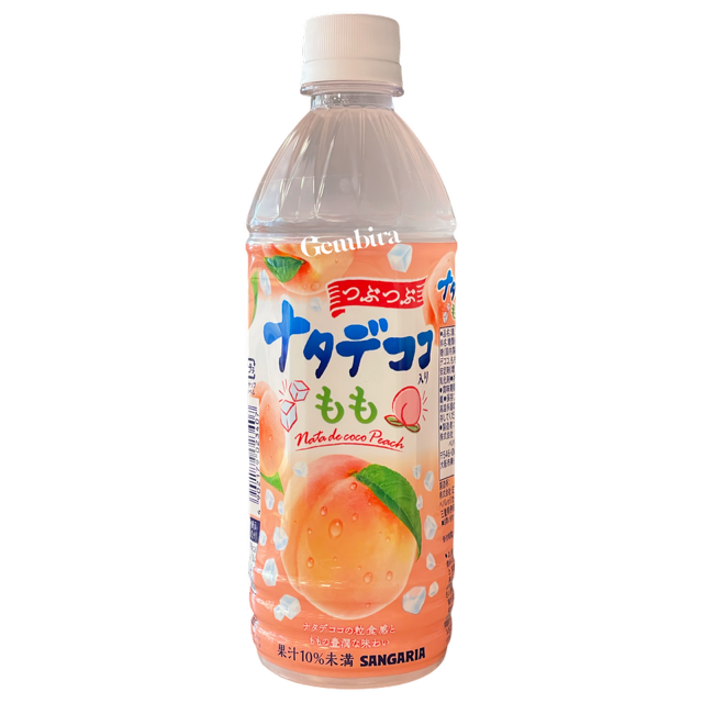 White PeachTsubu Tsubu nata de coco Sangaria 500ml