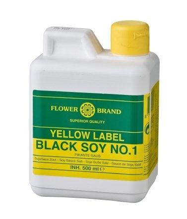 Flower brand yellow label black soy 500 ml